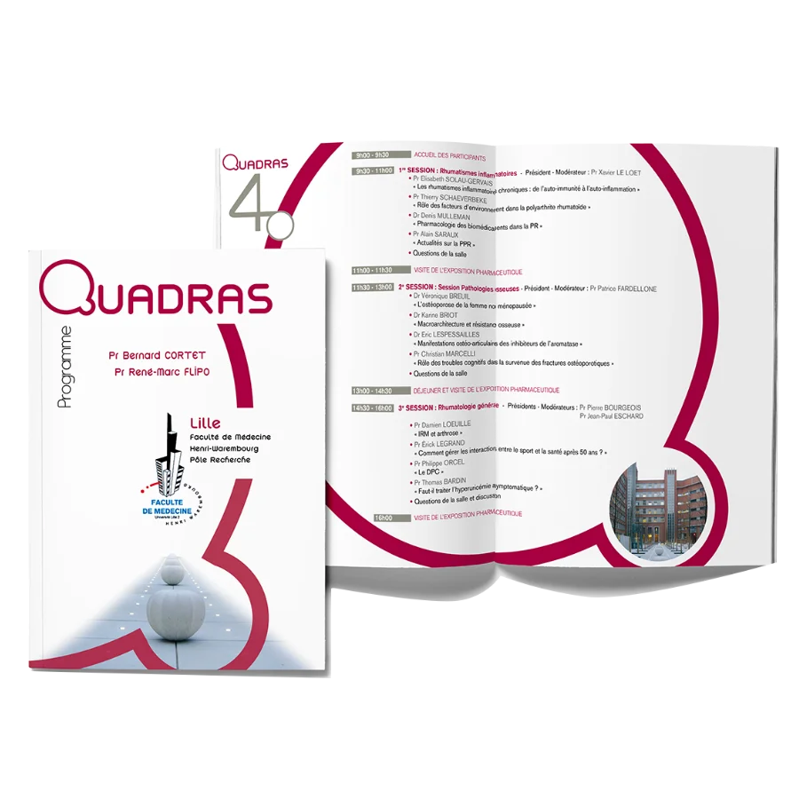 Faculté de médecine de Lille - Journée Quadras (Création graphique / Réalisation)